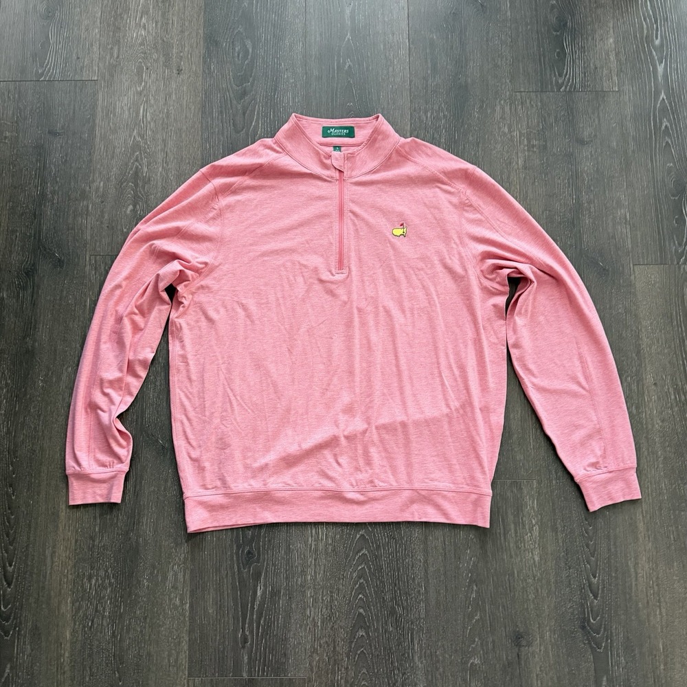 Masters Collection Mens 1/4 Zip Pullover Sweater Large Athleisure Augusta Golf